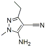 Pyrazole-4-carbonitrile, 5-amino-3-ethyl-1-methyl- (8CI) Struktur