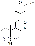 [13R,(+)]-8-(Hydroxyimino)-17-norlabdane-15-oic acid Struktur