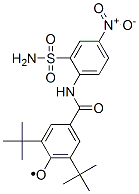 Phenoxy,  4-[[[2-(aminosulfonyl)-4-nitrophenyl]amino]carbonyl]-2,6-bis(1,1-dimethylethyl)- Struktur