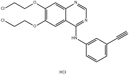 [6,7-Bis(2-chloroethoxy)-quinazolin-4-yl]-(3-ethynylphenyl)amine Hydrochloride Struktur