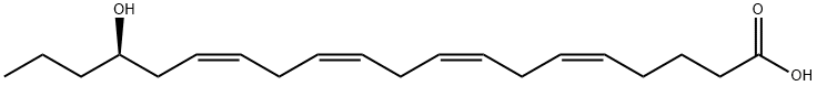 (17R,5Z,8Z,11Z,14Z)-17-HYDROXY-5,8,11,14-EICOSATETRAENOIC ACID Struktur