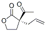 2(3H)-Furanone, 3-acetyldihydro-3-(2-propenyl)-, (R)- (9CI) Struktur