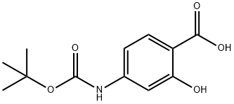 4-[(tert-butoxycarbonyl)amino]-2-hydroxybenzoic acid Struktur