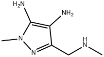 1H-Pyrazole-4,5-diamine,  1-methyl-3-[(methylamino)methyl]- Struktur