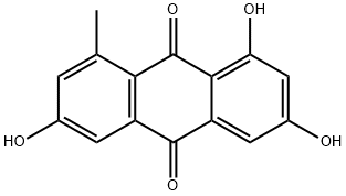 1,3,6-Trihydroxy-8-methylanthraquinone Struktur