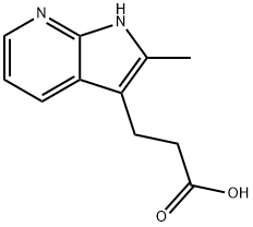 1H-Pyrrolo[2,3-b]pyridine-3-propionic acid, 2-methyl- (8CI) Struktur