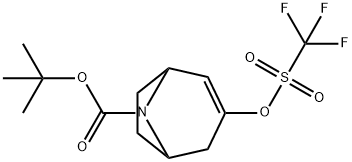 (1R,5S)-tert-butyl 3-(trifluoromethylsulfonyloxy)-8-azabicyclo[3.2.1]oct-2-ene-8-carboxylate Struktur