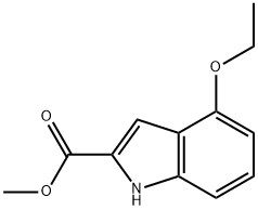 1H-Indole-2-carboxylicacid,4-ethoxy-,methylester(9CI) Struktur