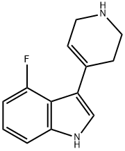 1H-Indole, 4-fluoro-3-(1,2,3,6-tetrahydro-4-pyridinyl)- Struktur