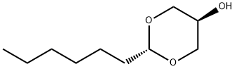 trans-2-hexyl-1,3-dioxan-5-ol  Struktur