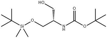 [(1S)-2-[[(tert-Butyl)diMethylsilyl]oxy]-1-(hydroxyMethyl)ethyl]-carbaMic Acid tert-Butyl Ester Struktur