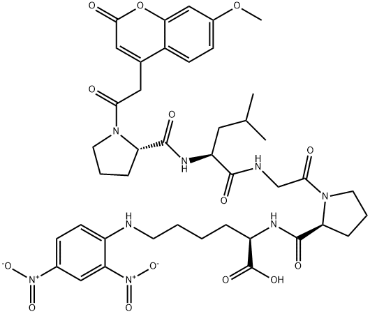 MCA-PRO-LEU-GLY-PRO-D-LYS(DNP)-OH Struktur