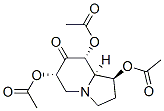 7(1H)-Indolizinone, 1,6,8-tris(acetyloxy)hexahydro-, 1S-(1.alpha.,6.beta.,8.beta.,8a.beta.)- Struktur