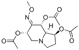 7(1H)-Indolizinone, 1,6,8-tris(acetyloxy)hexahydro-, 7-(O-methyloxime), 1S-(1.alpha.,6.beta.,8.beta.,8a.beta.)- Struktur