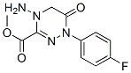 4-Amino-1-(4-fluorophenyl)-6-oxo-1,4,5,6-tetrahydro[1,2,4]triazine-3-c arboxylic acid, methyl ester Struktur