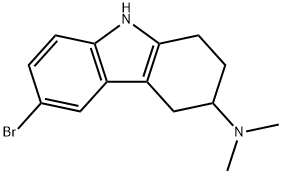 6-Bromo-3-(dimethylamino)-1,2,3,4-tetrahydro-9H-carbazole Struktur