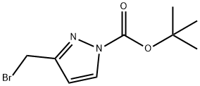 3-BROMOMETHYL-PYRAZOLE-1-CARBOXYLIC ACID TERT-BUTYL ESTER Struktur