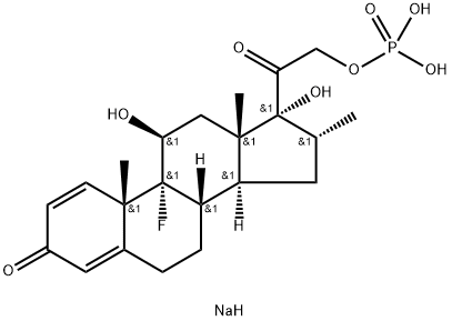 Dexamethasone 21-(sodium hydrogen phosphate) Struktur