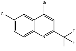 4-BROMO-6-CHLORO-2-(TRIFLUOROMETHYL)QUINOLINE Struktur