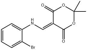 5-[(2-BroMo-phenylaMino)-Methylene]-2,2-diMethyl-[1,3]dioxane-4,6-dione Struktur