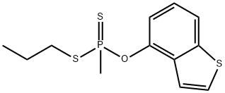 Phosphonodithioic acid, methyl-, O-(benzo(b)thien-4-yl) S-propyl ester Struktur