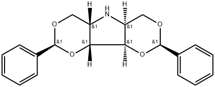 1,3:4,6-Di-O-benzylidene-2,5-dideoxy-2,5-imino-L-iditol Struktur