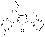 3(2H)-Furanone,  2-(2-chlorophenyl)-5-(ethylamino)-4-(4-methyl-2-pyridinyl)- Struktur