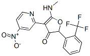 3(2H)-Furanone,  5-(methylamino)-4-(4-nitro-2-pyridinyl)-2-[2-(trifluoromethyl)phenyl]- Struktur