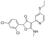 3(2H)-Furanone,  2-(2,4-dichlorophenyl)-4-[4-(ethylthio)-2-pyridinyl]-5-(methylamino)- Struktur