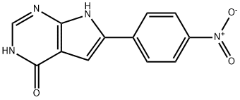 4H-Pyrrolo[2,3-d]pyriMidin-4-one, 3,7-dihydro-6-(4-nitrophenyl)- Struktur