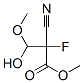 Propanoic acid, 2-cyano-2-fluoro-3-hydroxy-3-methoxy-, methyl ester (9CI) Struktur