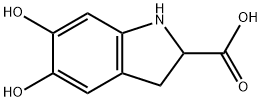 5,6-dihydroxyindoline-2-carboxylic acid Struktur