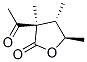 2(3H)-Furanone, 3-acetyldihydro-3,4,5-trimethyl-, (3alpha,4alpha,5beta)- (9CI) Struktur