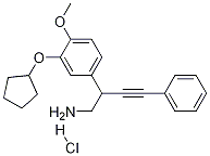 2-(3-Cyclopentyloxy-4-Methoxy-phenyl)-4-phenyl-but-3-ynylaMine hydrochloride Struktur