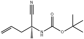 Carbamic acid, (1-cyano-1-methyl-3-butenyl)-, 1,1-dimethylethyl ester, (S)- Struktur