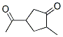 Cyclopentanone, 4-acetyl-2-methyl- (9CI) Struktur