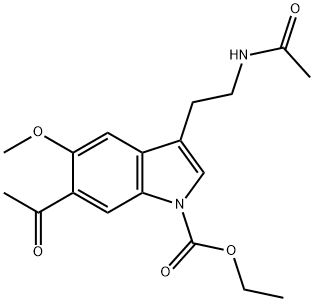 6-Acetyl-3-[2-(acetylaMino)ethyl]-5-Methoxy-H-indole-1-carboxylic Acid Ethyl Ester Struktur