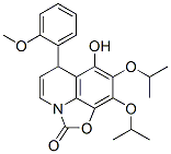 2H,6H-Oxazolo[5,4,3-ij]quinolin-2-one,  7-hydroxy-6-(2-methoxyphenyl)-8,9-bis(1-methylethoxy)- Struktur