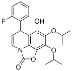 2H,6H-Oxazolo[5,4,3-ij]quinolin-2-one,  6-(2-fluorophenyl)-7-hydroxy-8,9-bis(1-methylethoxy)- Struktur