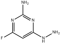 2-AMINO-6-FLUORO-4-HYDRAZINOPYRIMIDINE Struktur