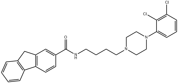 N-[4-[4-(2,3-DICHLOROPHENYL)-1-PIPERAZINYL]BUTYL]-9H-FLUORENE-2-CARBOXAMIDE HYDROCHLORIDE Struktur