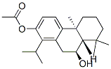 2,9-Phenanthrenediol, 4b,5,6,7,8,8a,9,10-octahydro-4b,8,8-trimethyl-1-(1-methylethyl)-, 2-acetate, (4bS,8aS,9S)- Struktur