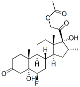 6beta-fluoro-5alpha,17,21-trihydroxy-16alpha-methylpregnane-3,20-dione 21-acetate Struktur