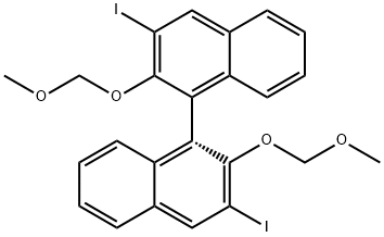 R-3,3'-diiodo-2,2'-bis(MethoxyMethoxy)1,1'-Binaphthalene Struktur