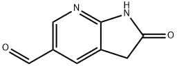 1H-Pyrrolo[2,3-b]pyridine-5-carboxaldehyde,2,3-dihydro-2-oxo- Struktur