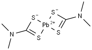 LEAD DIMETHYLDITHIOCARBAMATE Struktur