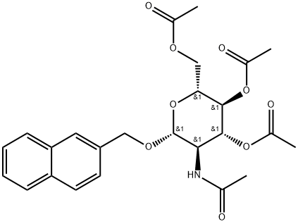 (2'-NAPHTHYL)METHYL-2-ACETAMIDO-3,4,6-TRI-O-ACETYL-2-DEOXY-BETA-D-GLUCOPYRANOSIDE Struktur