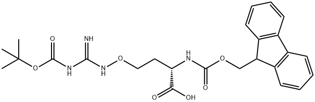 N-alpha-(9-Fluorenylmethyloxycarbonyl)-N-t-butyloxycarbonyl-L-canavanine Struktur