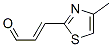 2-Propenal,  3-(4-methyl-2-thiazolyl)- Struktur