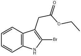 (2-BROMO-1H-INDOL-3-YL)ACETIC ACID ETHYL ESTER Struktur